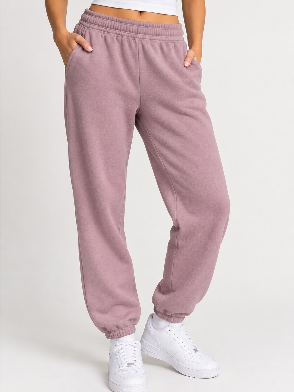 Calvin Klein Performance Women’s Large Mauve Pink Fleece Jogger Sweatpants